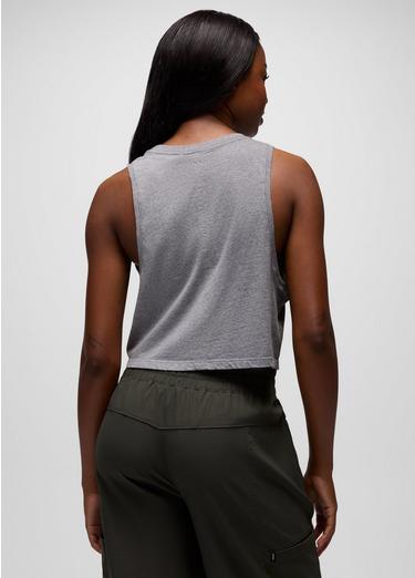 Everyday Crop Tank, Color: Medium Heather Grey, image 6