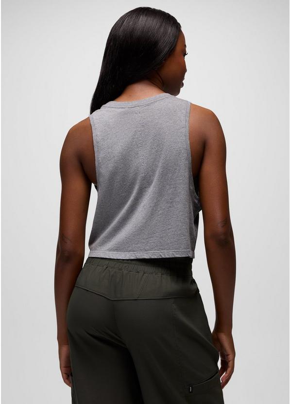 Everyday Crop Tank, Color: Medium Heather Grey, image 2