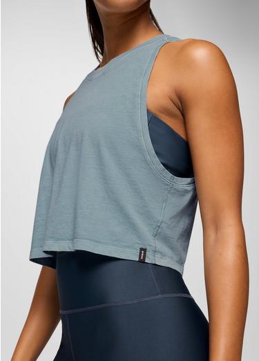 Everyday Crop Tank, Color: Saltwater, image 3