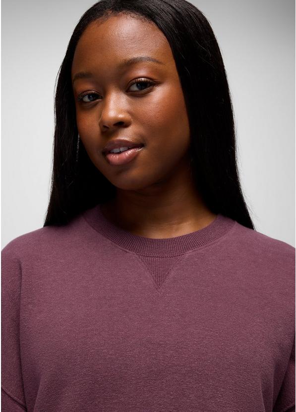 Cozy Up Crew Sweatshirt, Color: Vino, image 3