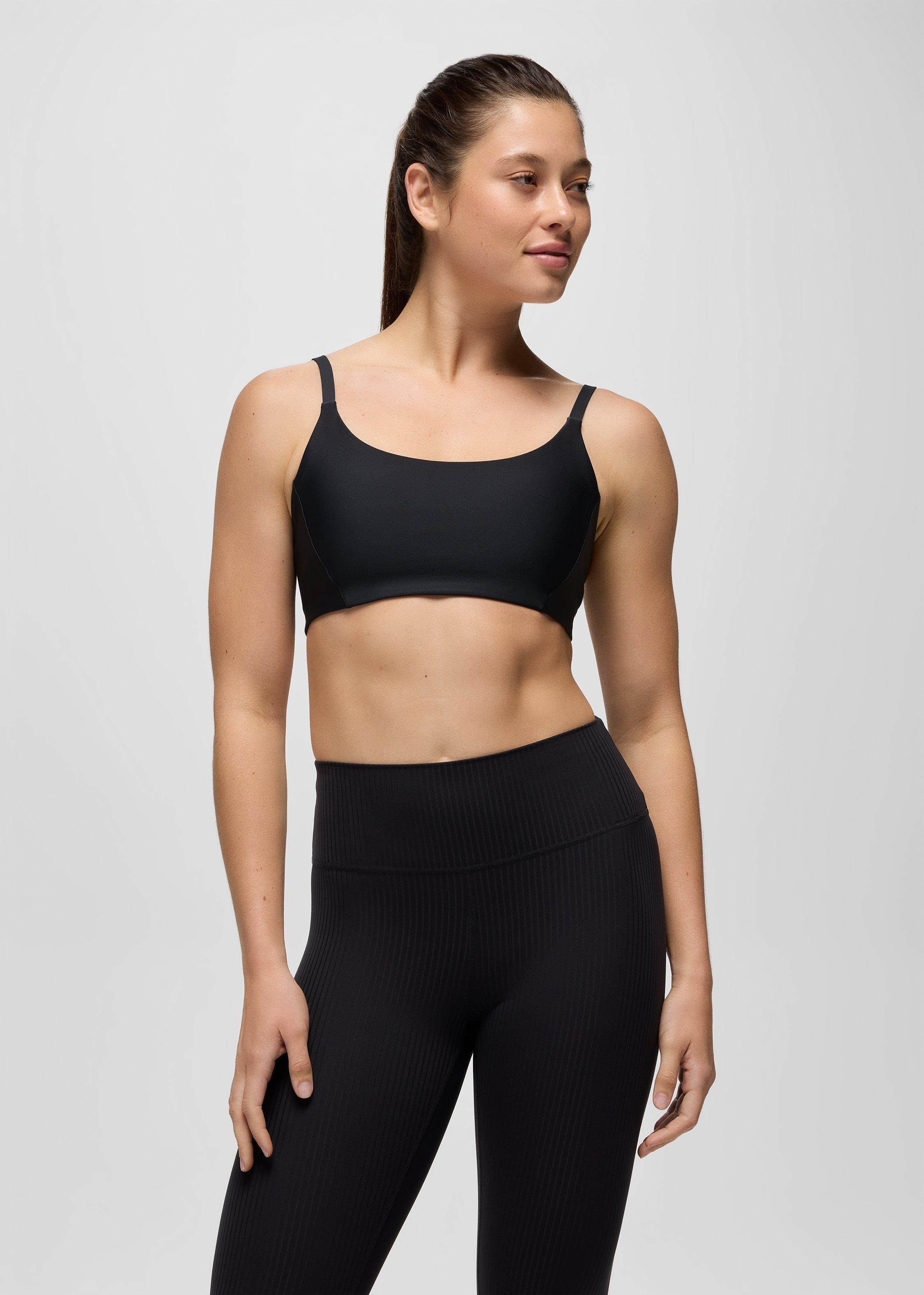 Womens prAna Sculpt&trade; Scoop Bra - Black
