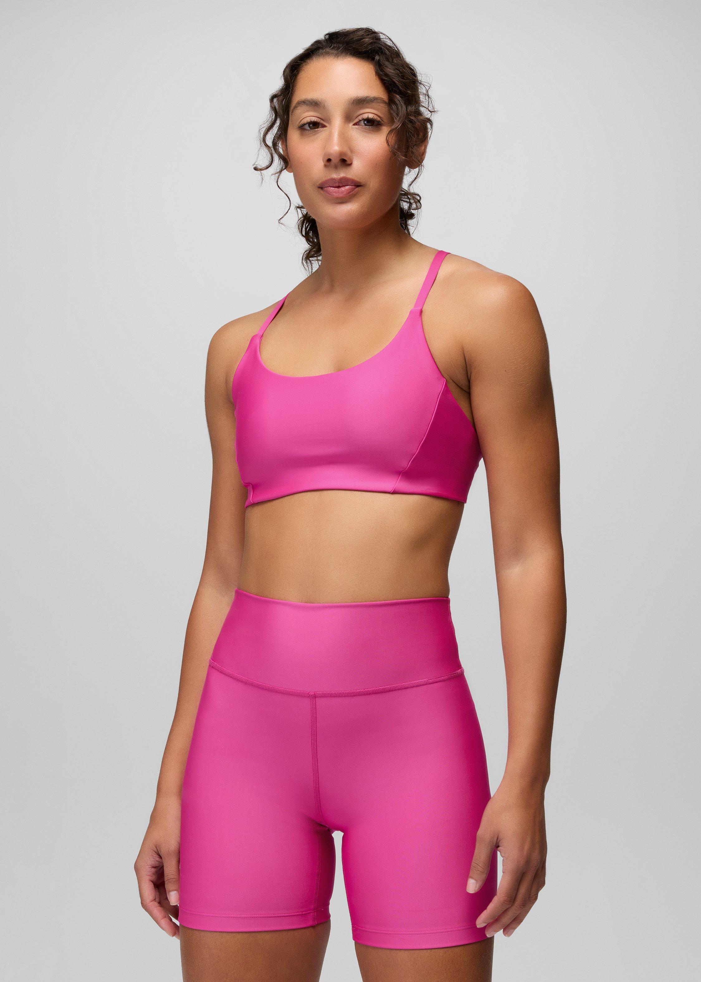 Womens prAna Sculpt&trade; Scoop Bra - Berry Beam