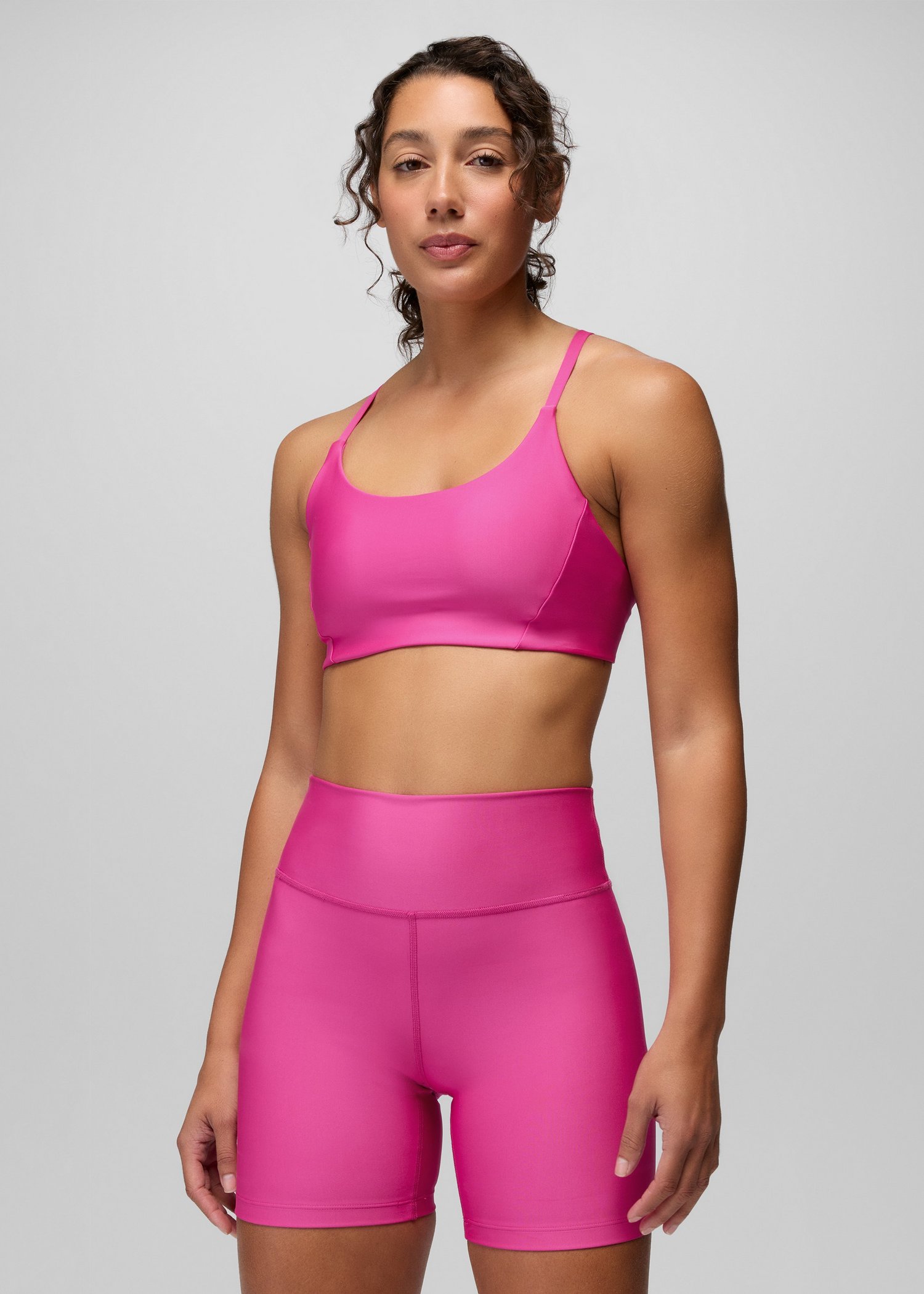 Womens prAna Sculpt™ Scoop Bra - Berry Beam