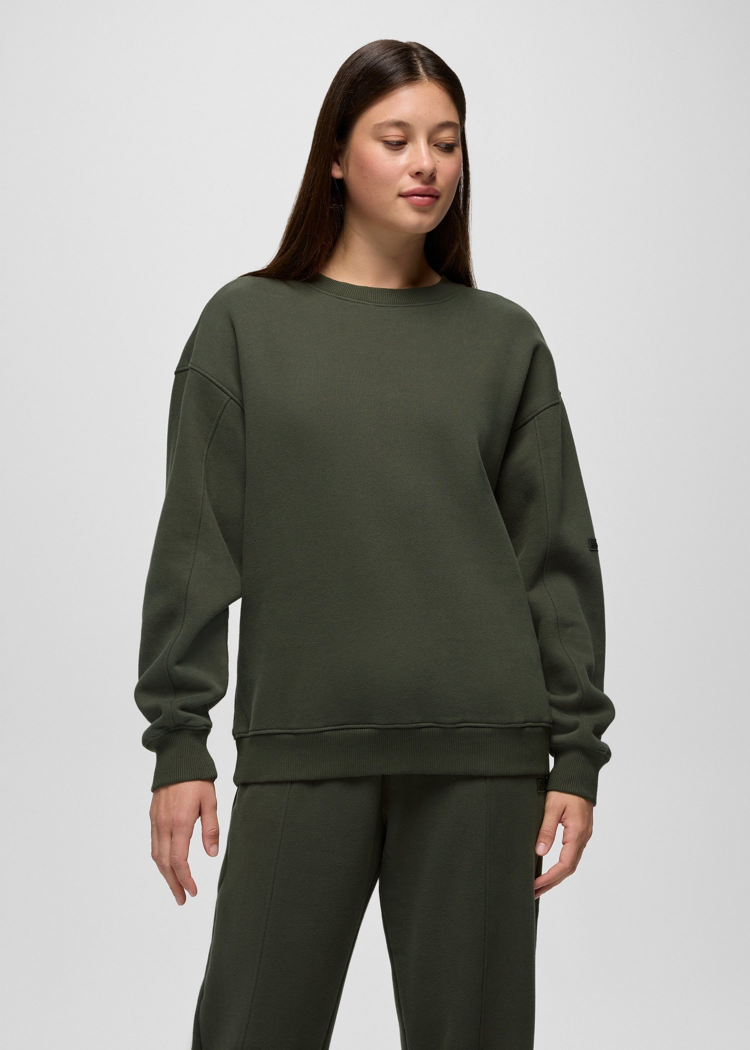 Womens prAna DreamFleece Crew Sweatshirt - Spruce