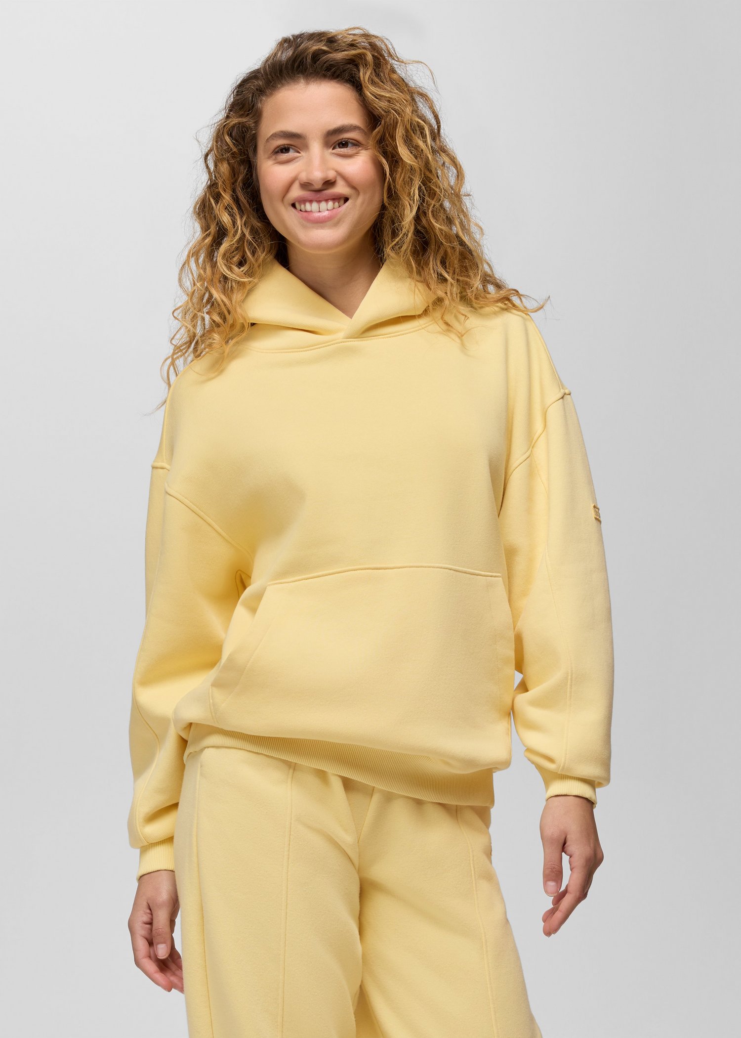 Womens prAna DreamFleece Hoodie - Vanilla Bean