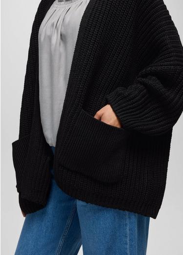 Sunday River Long Cardigan, Color: Black, image 3