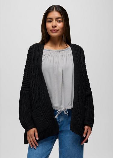 Sunday River Long Cardigan, Color: Black, image 1