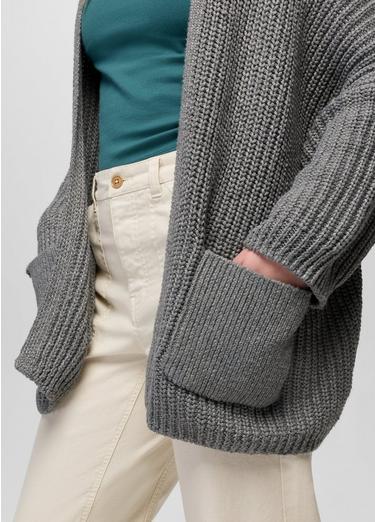Sunday River Long Cardigan, Color: Heather Grey, image 16