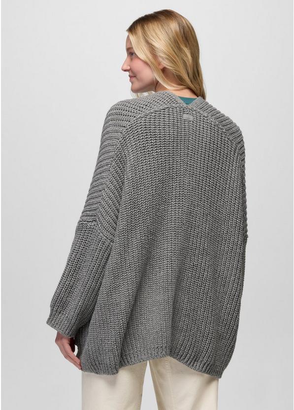 Sunday River Long Cardigan, Color: Heather Grey, image 2