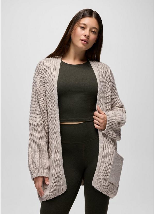 Sunday River Long Cardigan, Color: Almond, image 8