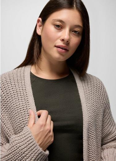 Sunday River Long Cardigan, Color: Almond, image 3