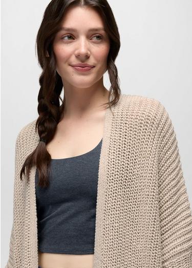 Sunday River Long Cardigan, Color: Beach Pebble, image 3