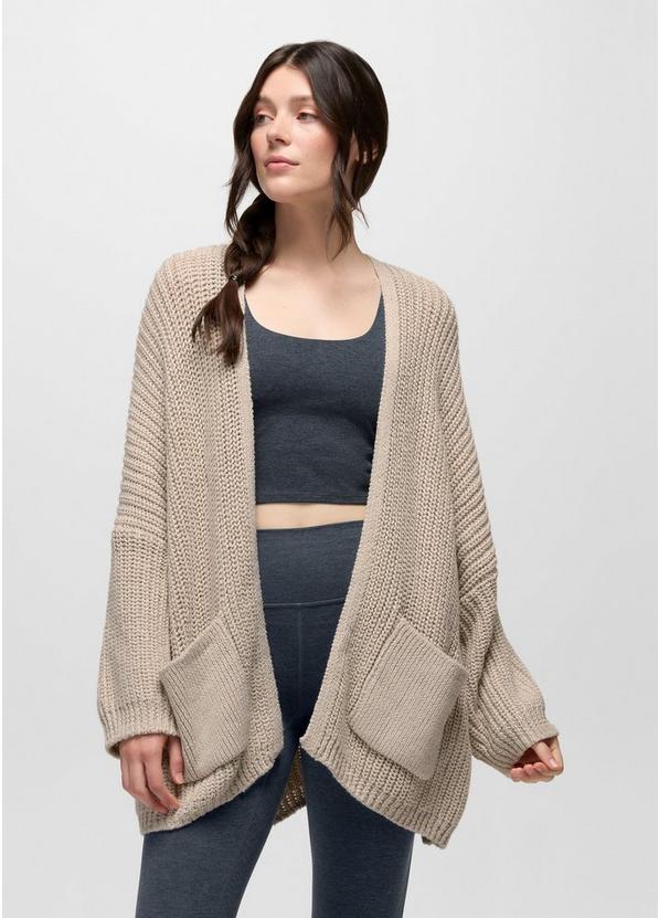 Sunday River Long Cardigan, Color: Beach Pebble, image 1
