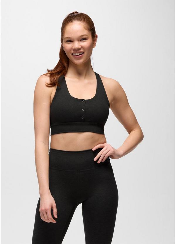 Heavana Henley Bra, Color: Black Heather, image 7