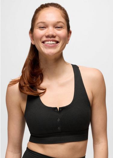 Heavana Henley Bra, Color: Black Heather, image 3