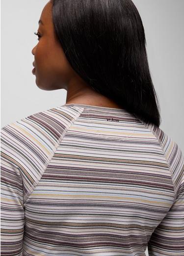 Heavana Long Sleeve, Color: Almond Microstripe, image 4