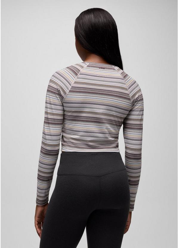 Heavana Long Sleeve, Color: Almond Microstripe, image 2