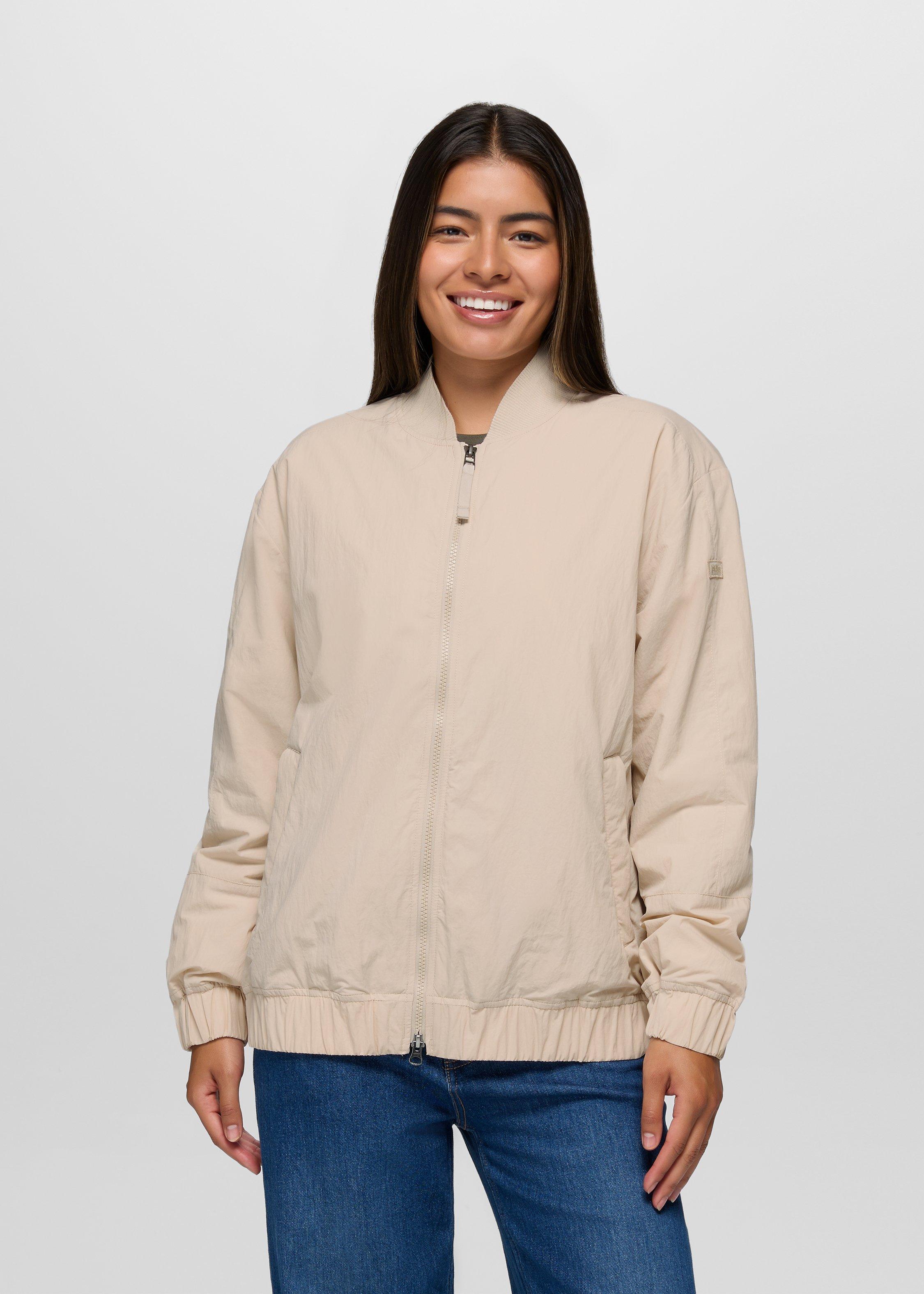 Womens prAna Encinitas Bomber Jacket - Almond