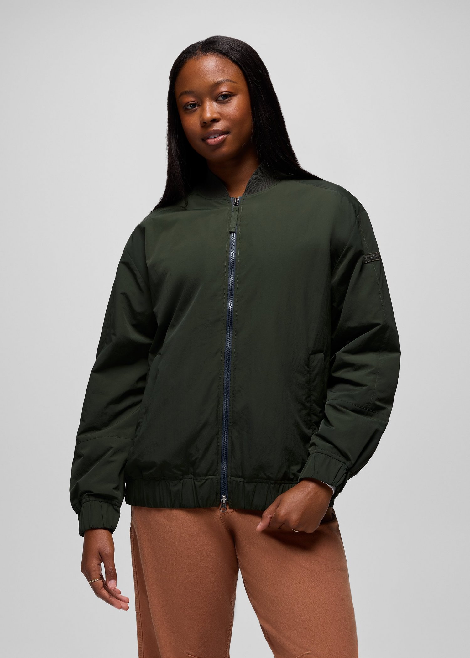 Womens prAna Encinitas Bomber Jacket - Nori