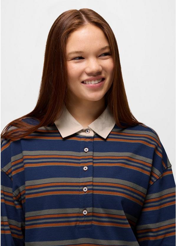 prAna Rugby Dress, Color: Capulet Blue Stripe, image 3