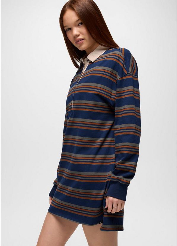 prAna Rugby Dress, Color: Capulet Blue Stripe, image 4