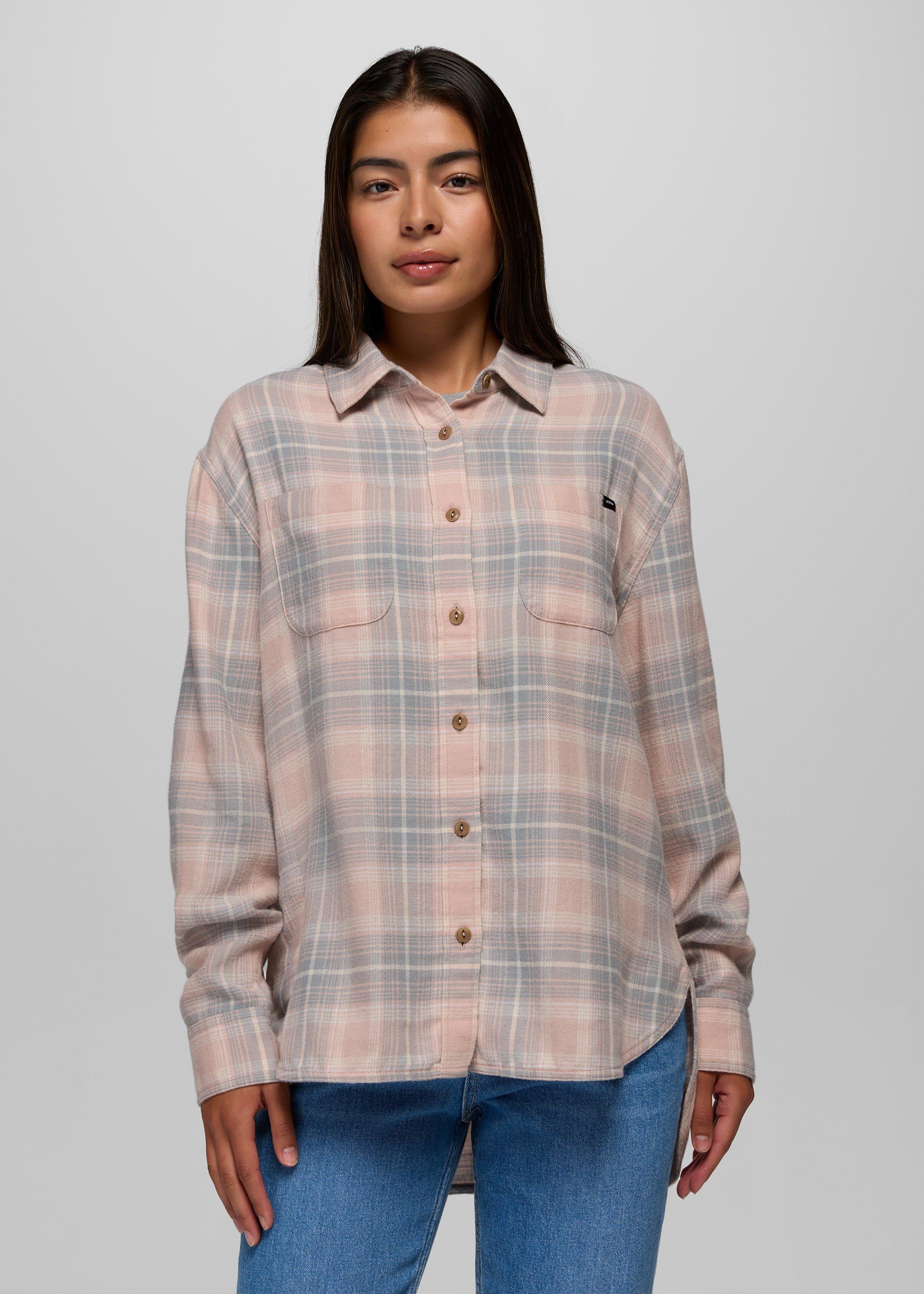 Womens prAna Cabin Core Flannel - Hush