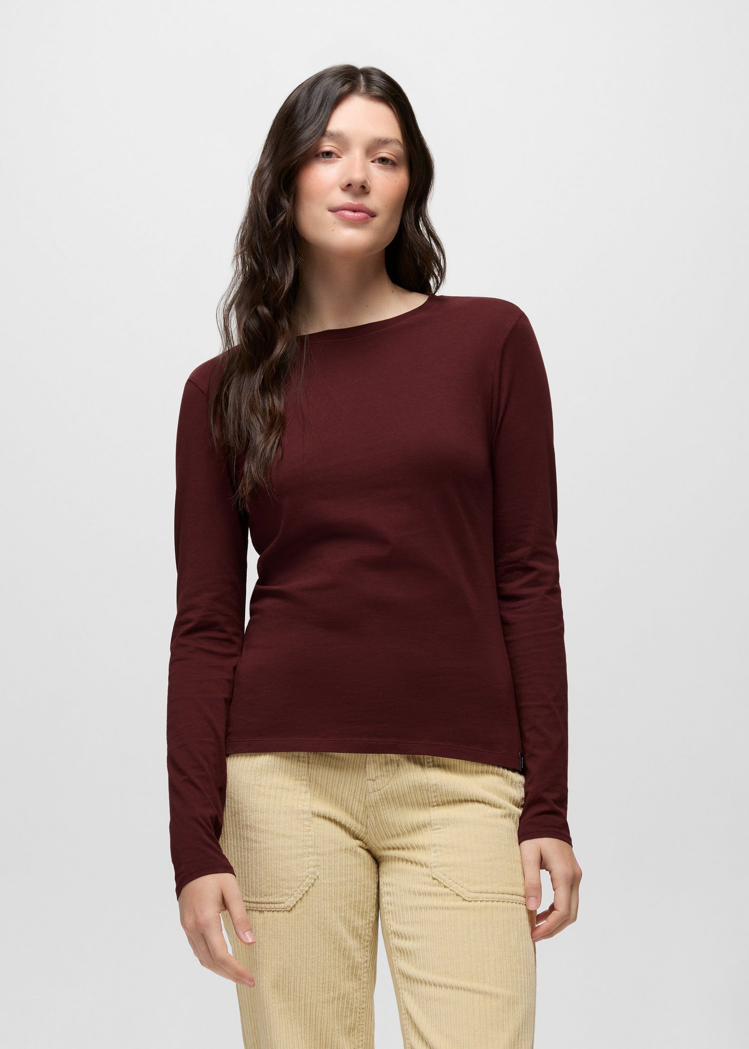 Womens prAna Everyday Long Sleeve Tee - Cacao