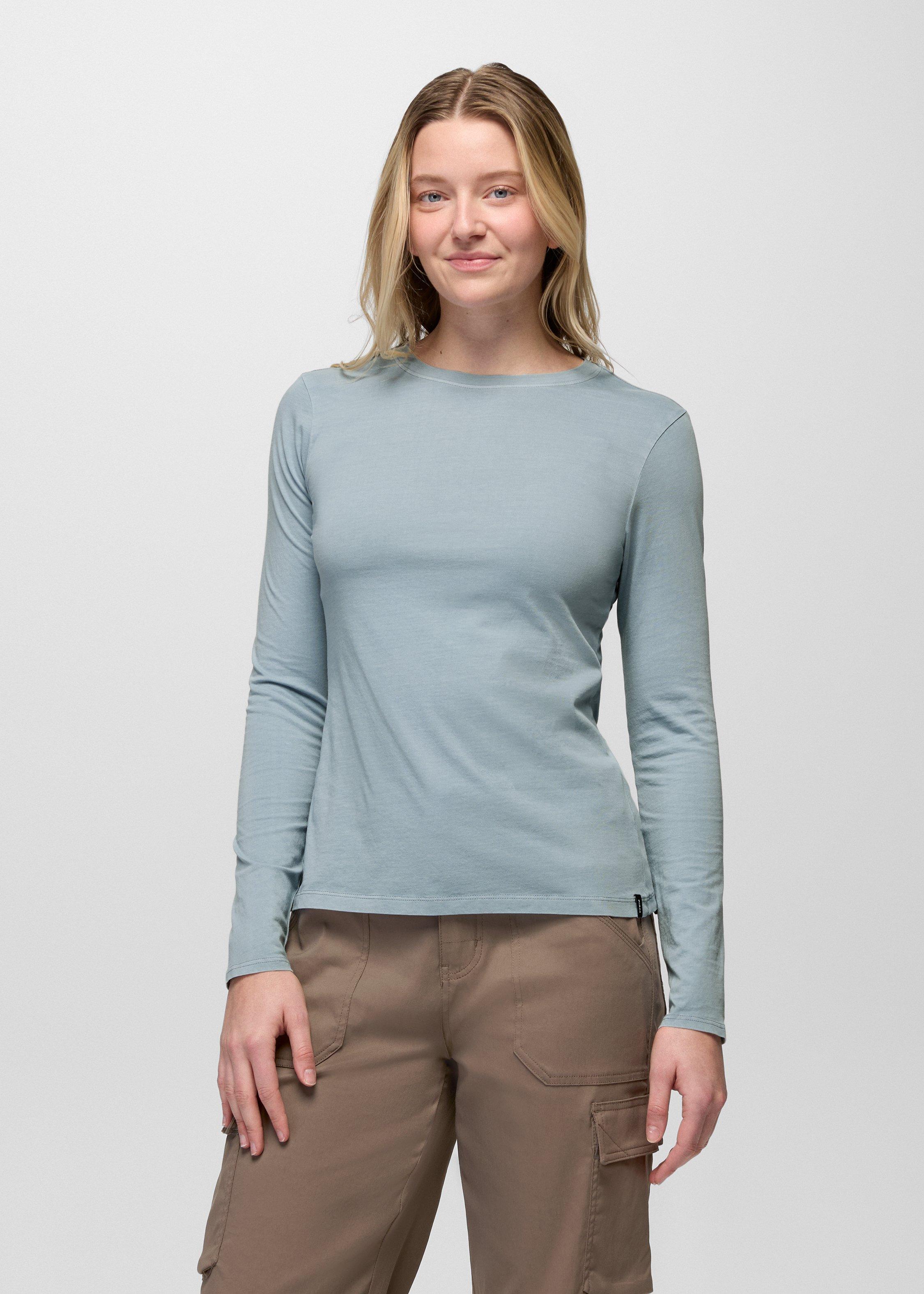 Womens prAna Everyday Long Sleeve Tee - Glacier Skies