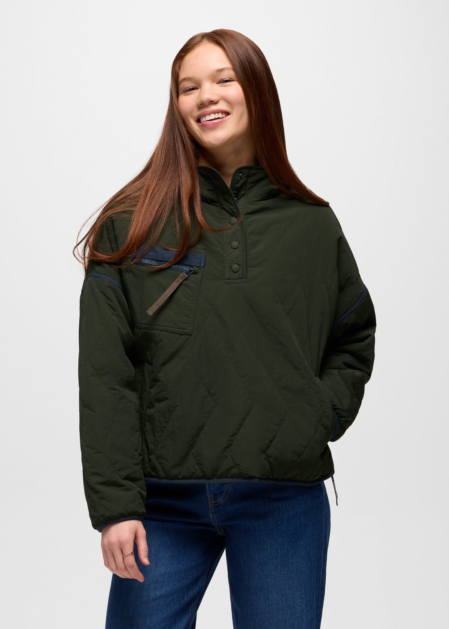 Womens prAna Encinitas Field Anorak - Nori