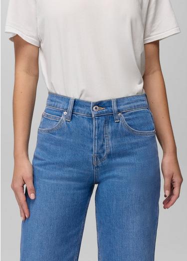Carlsbad 760 High Rise Wide Leg  Jean, Color: Sea Salt, image 5
