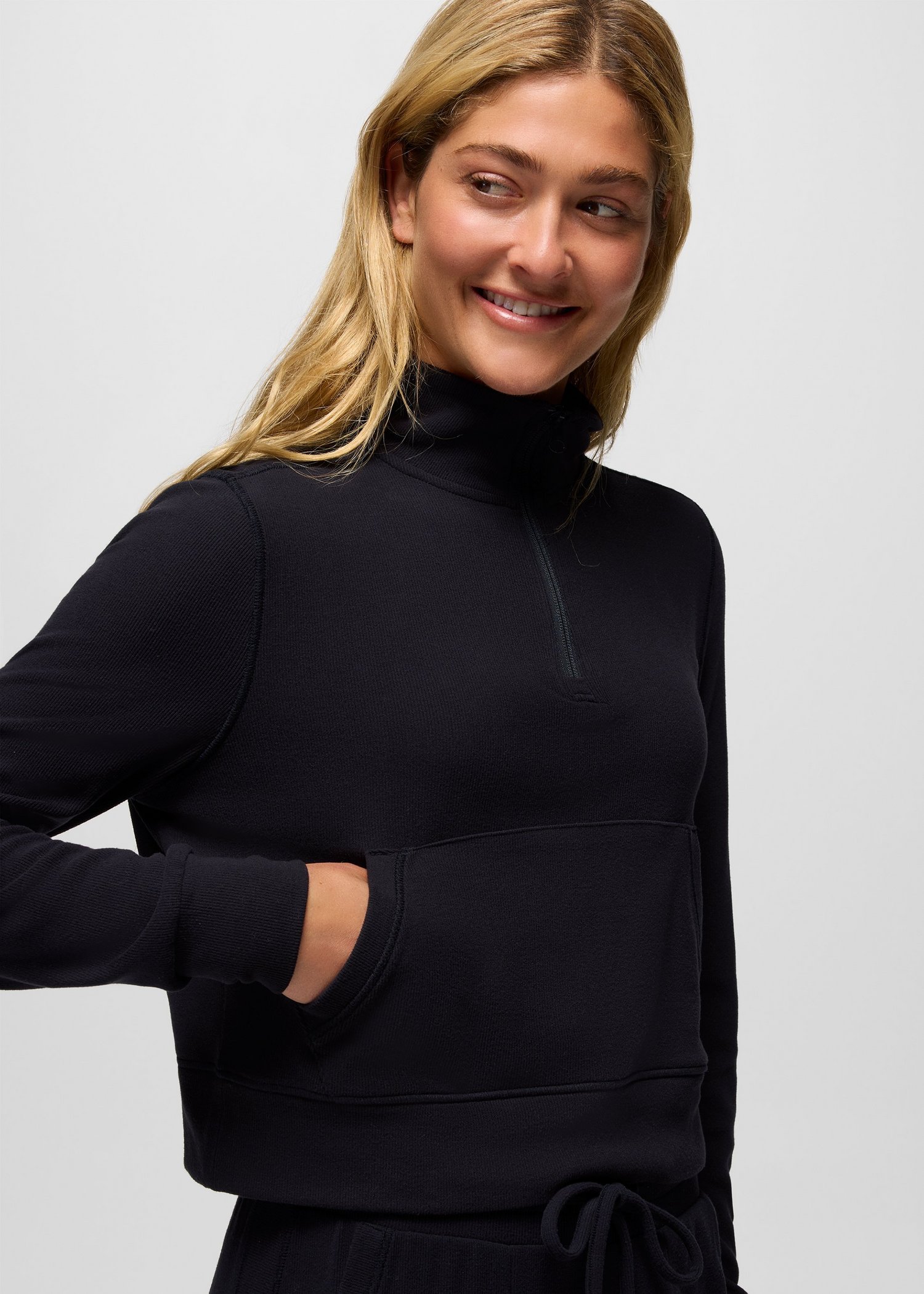 Womens prAna Willow West Half Zip - Black