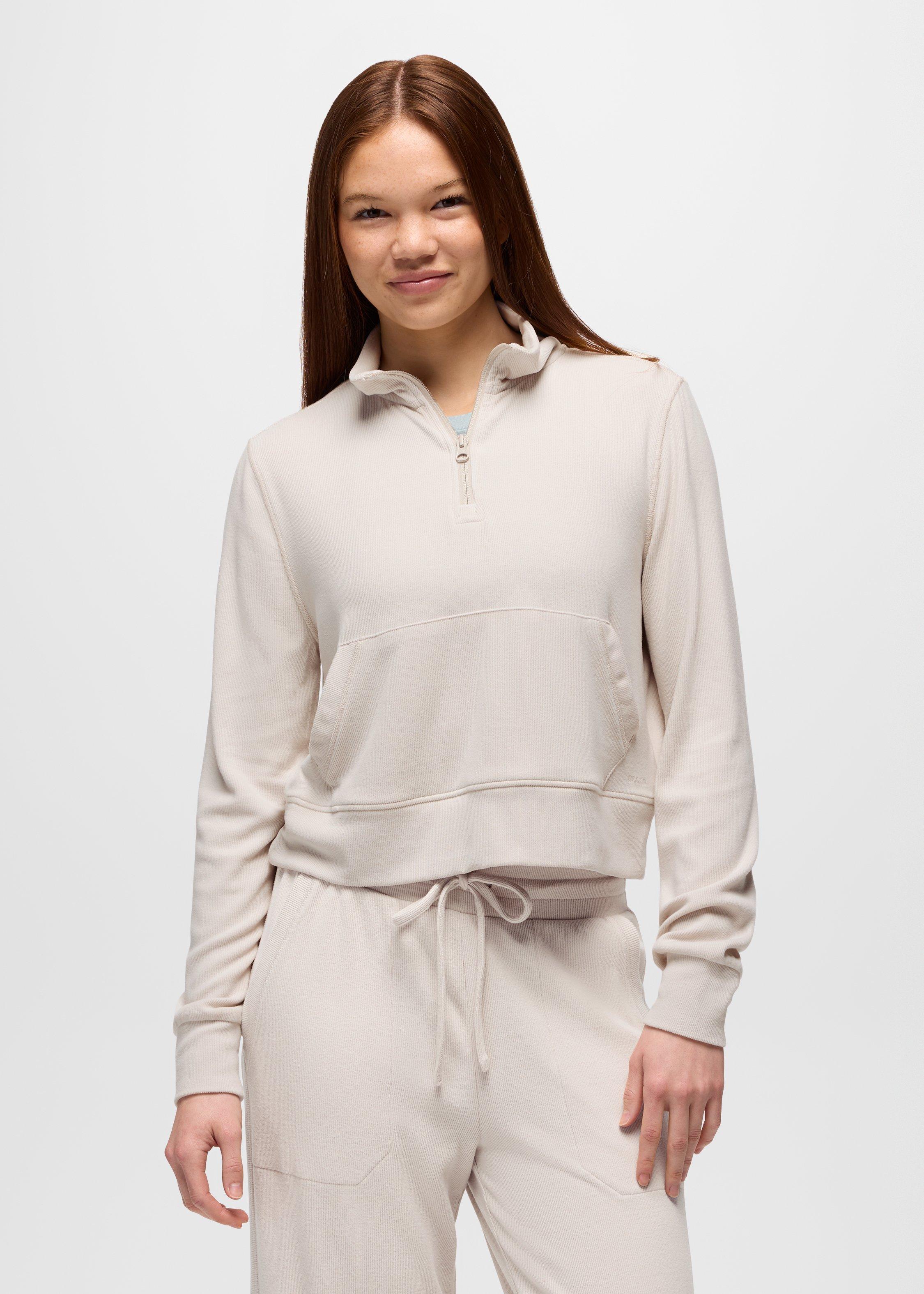 Womens prAna Willow West Half Zip - Almond