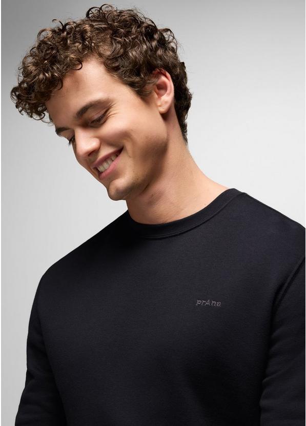 prAna Fleece Crew Sweatshirt, Color: Black, image 4