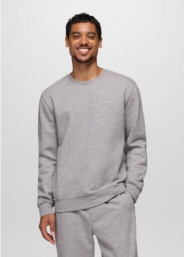 prAna Fleece Crew Sweatshirt, Color: Heather Grey, image 1