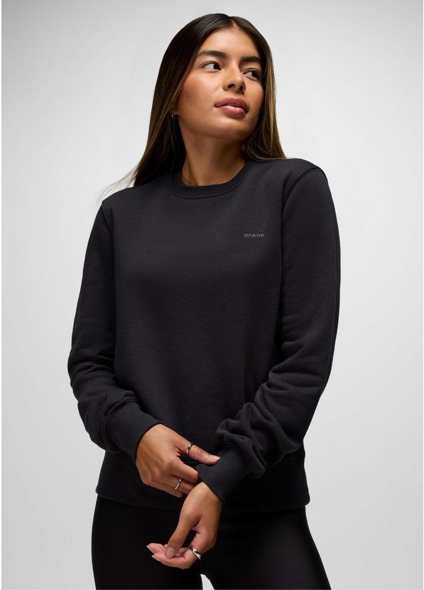 prAna Fleece Crew Sweatshirt, Color: Black, image 6