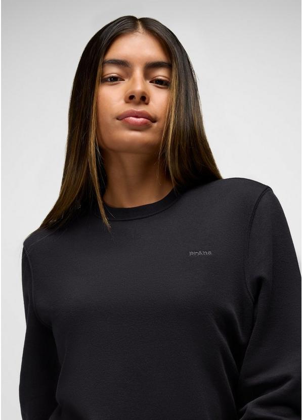 prAna Fleece Crew Sweatshirt, Color: Black, image 7