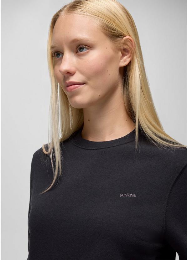 prAna Fleece Crew Sweatshirt, Color: Black, image 3