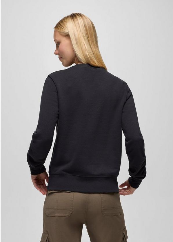 prAna Fleece Crew Sweatshirt, Color: Black, image 2