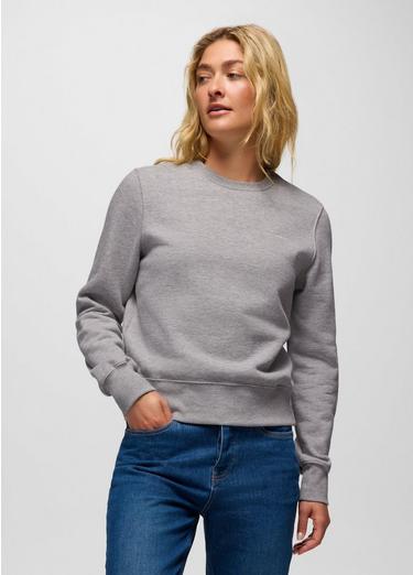 prAna Fleece Crew Sweatshirt, Color: Heather Grey, image 3