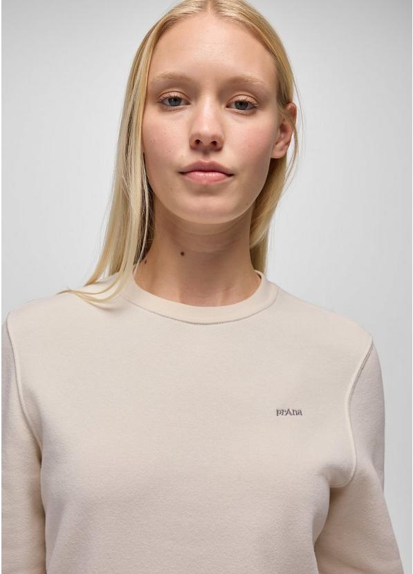 prAna Fleece Crew Sweatshirt, Color: Canvas, image 3