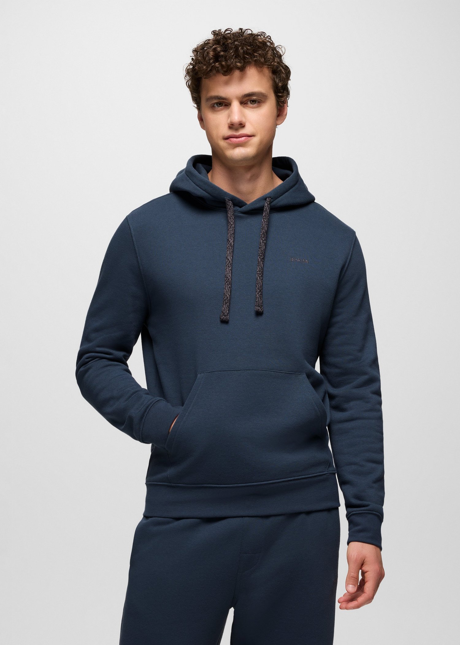 Mens prAna Fleece Hoodie - Stormy Night