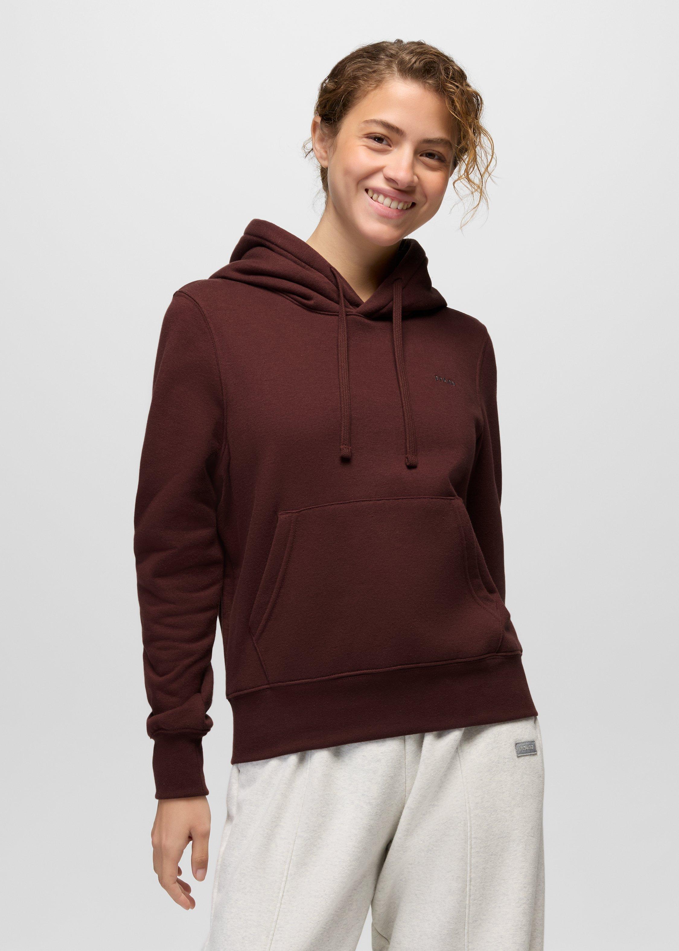 Womens prAna Fleece Hoodie - Cacao