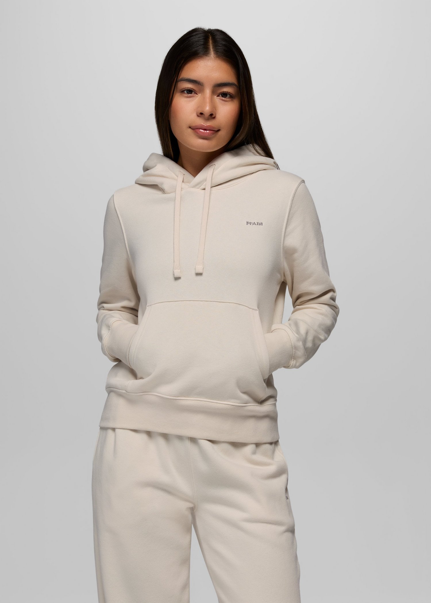 Womens prAna Fleece Hoodie - Canvas