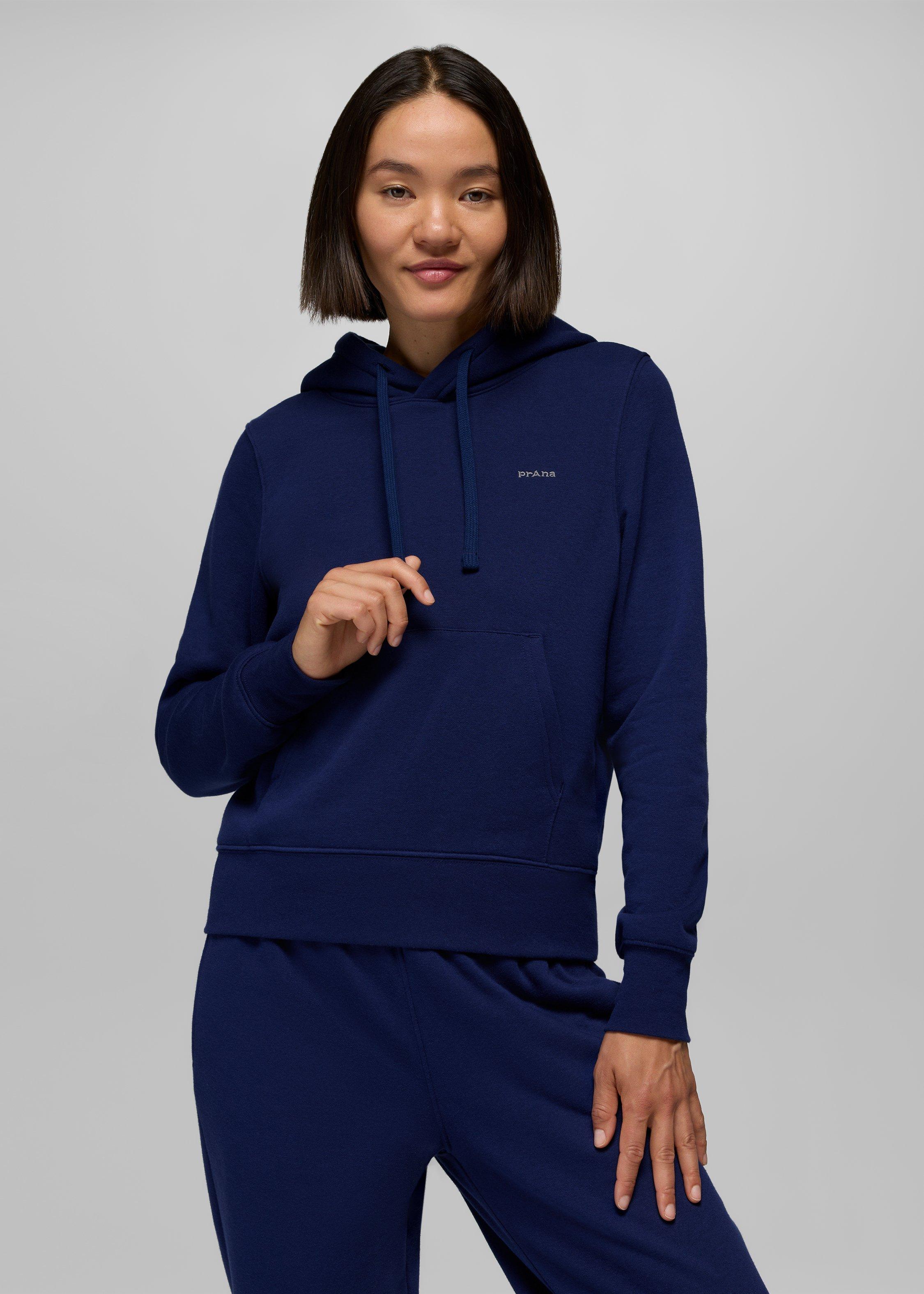 Womens prAna Fleece Hoodie - Capulet Blue