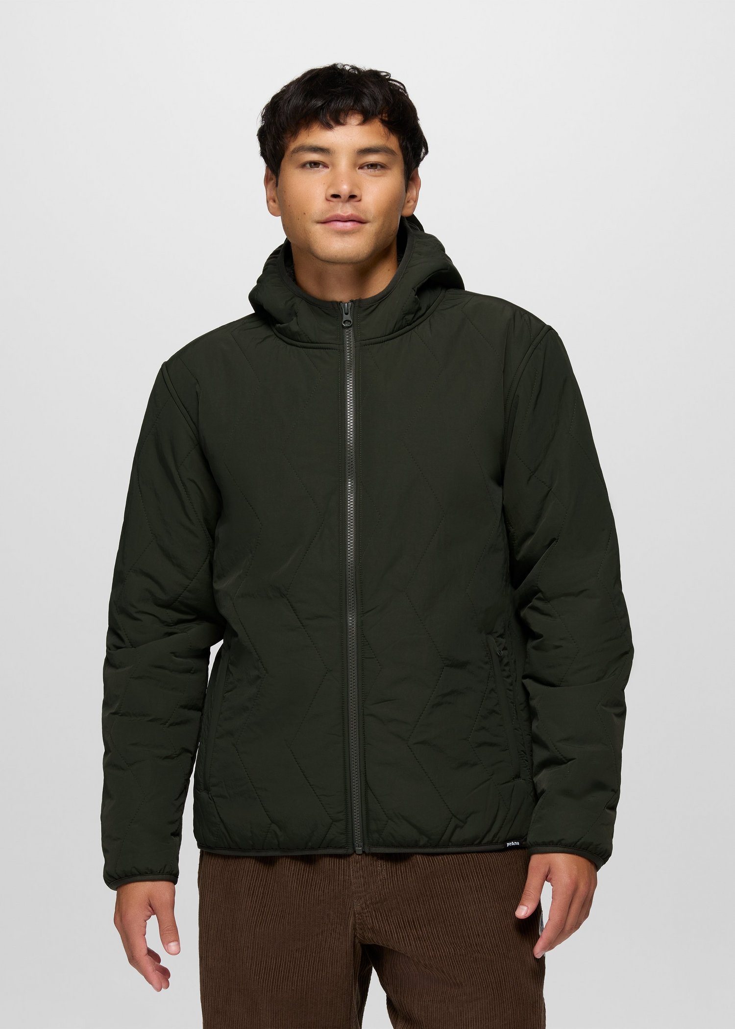 Mens prAna Encinitas Full Zip Hoodie - Nori