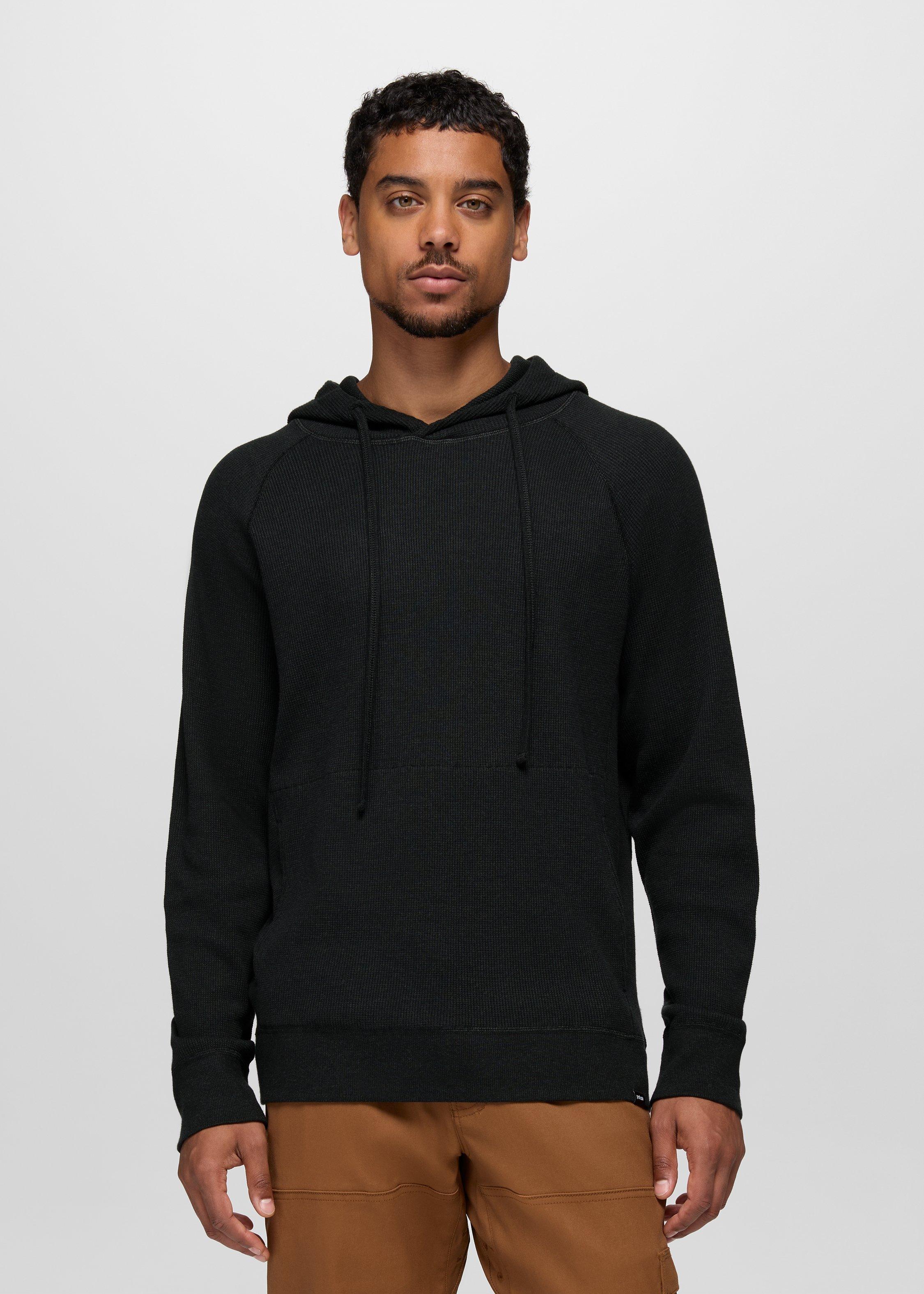 Mens prAna Touchstone Hoodie - Black Heather