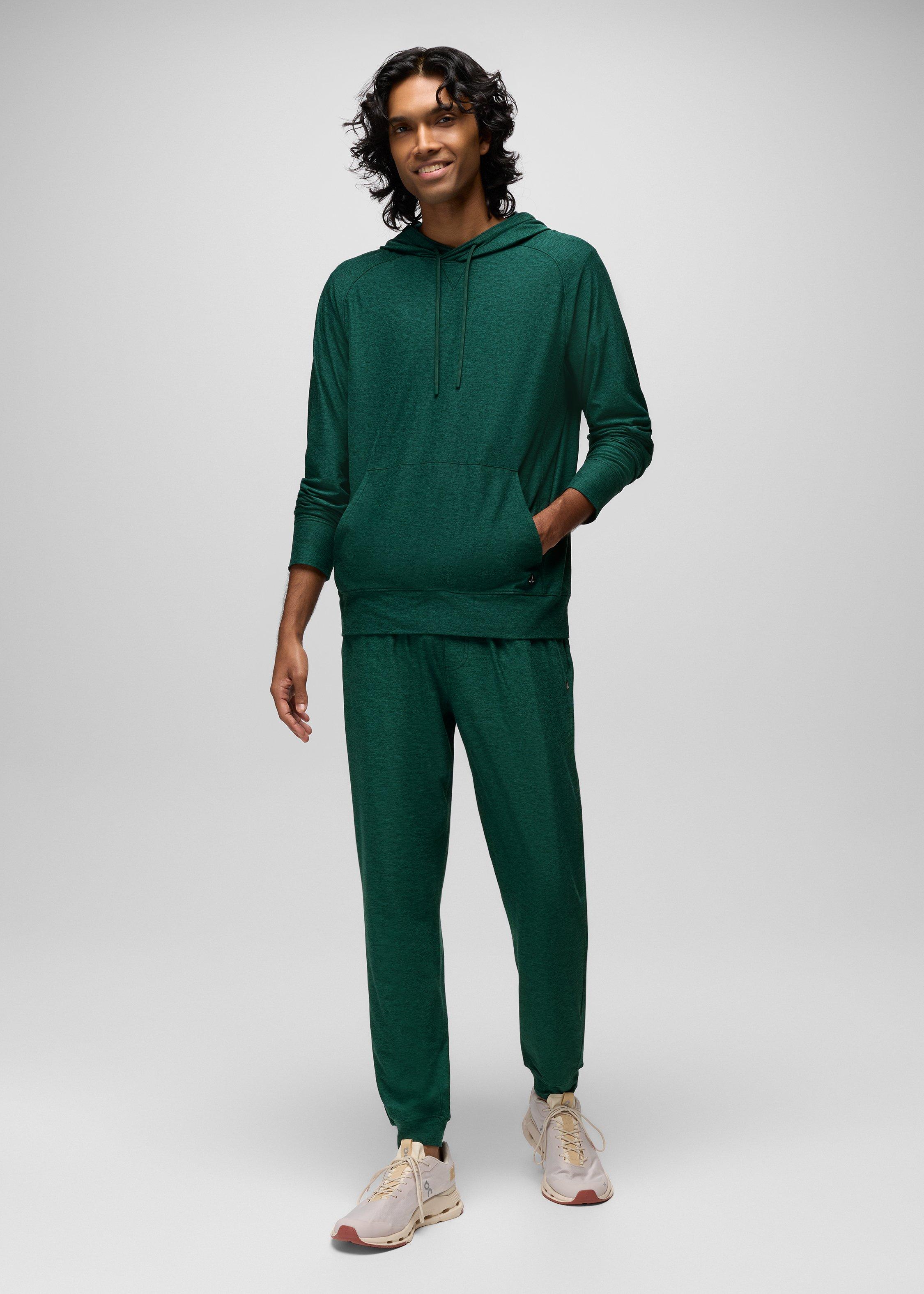 Mens prAna Altitude Tracker Light Jogger - Root Green Heather
