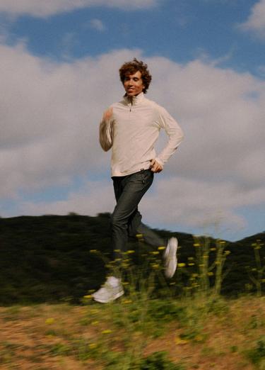 Altitude Tracker Light 1/4 Zip, Color: Almond Heather, image 7