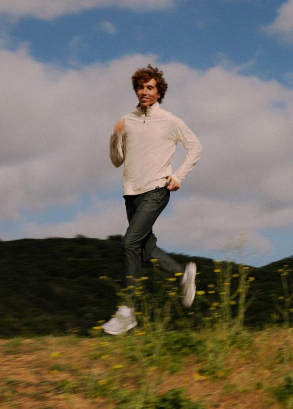 Altitude Tracker Light 1/4 Zip, Color: Almond Heather, image 3