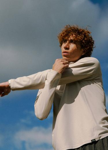 Altitude Tracker Light 1/4 Zip, Color: Almond Heather, image 8